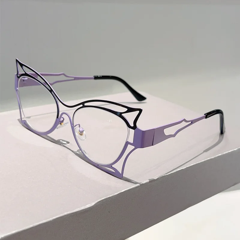 anti-blue light glasses frame for women new fashion vintage oversized square cat eye computer eyeglasses ladies elegant shades