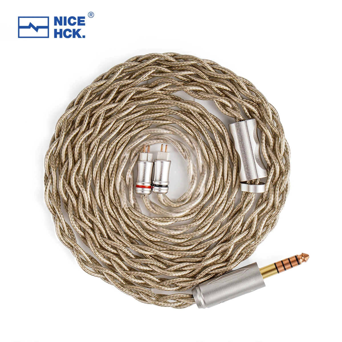 NICEHCK GrSSound سلك مراقبة داخل الأذن 8N عالي النقاء OCC HiFi كابل 2Pin لـ NX8 HIMALAYA Quartet EA500 Stellaris Performer8