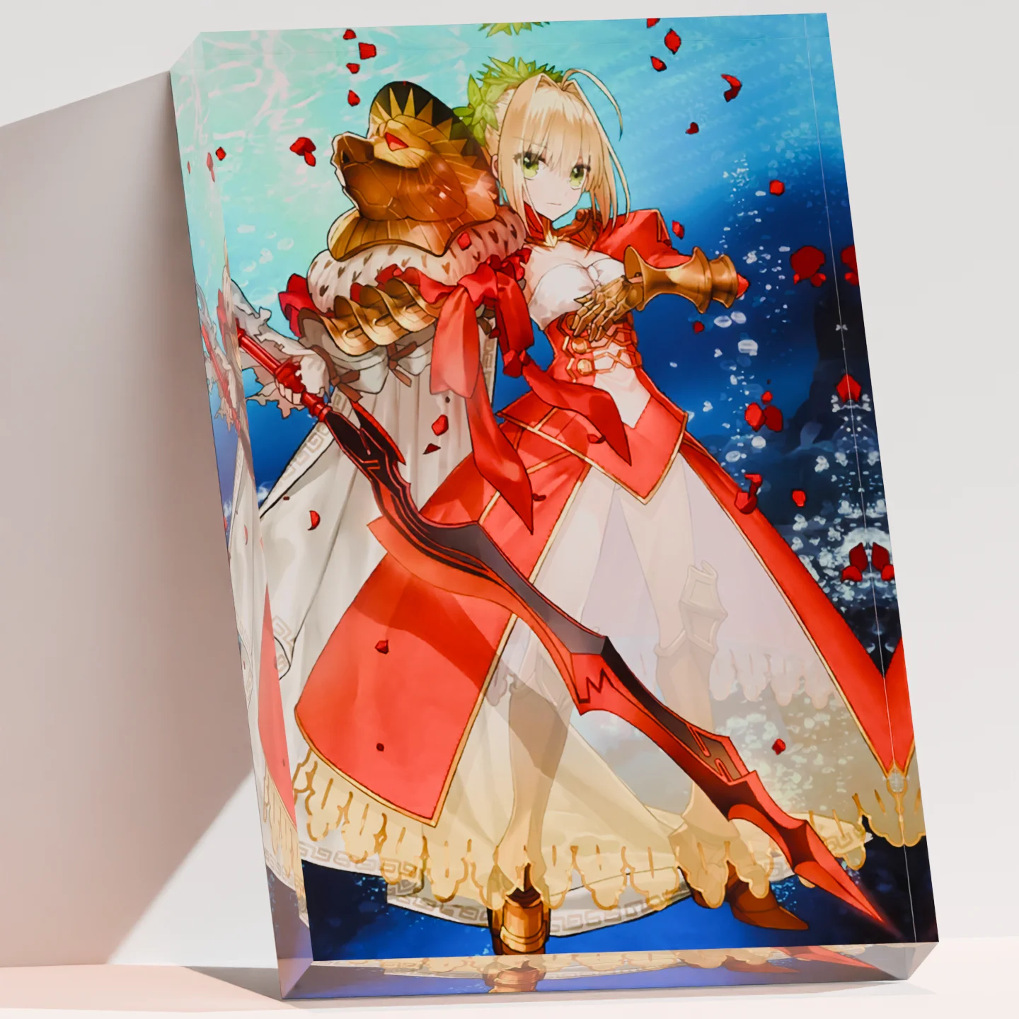 

Custom 3D Acrylic Crystal Block Fate Grand Order Nero Claudius FGO Figure Stand Print Your Image Game Fan Collection Gift