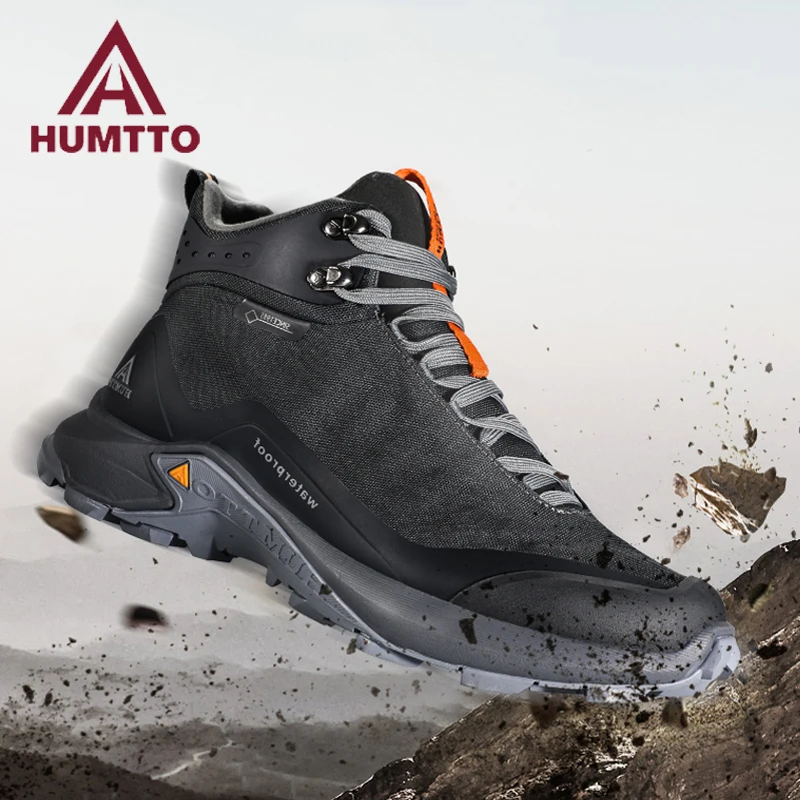 HUMTTO Hiking Shoes Men Outdoor Climbing Camping Hunting Boots Mountain Trekking Sneakers Women\'s Tactical Wakling Snow Shoes