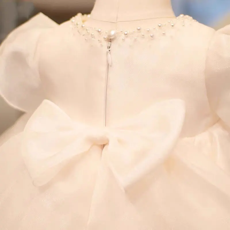 2025Girls' New Cake Dress Birthday Host Light Luxury High-End Wedding Dress Umbrella Princess Dress