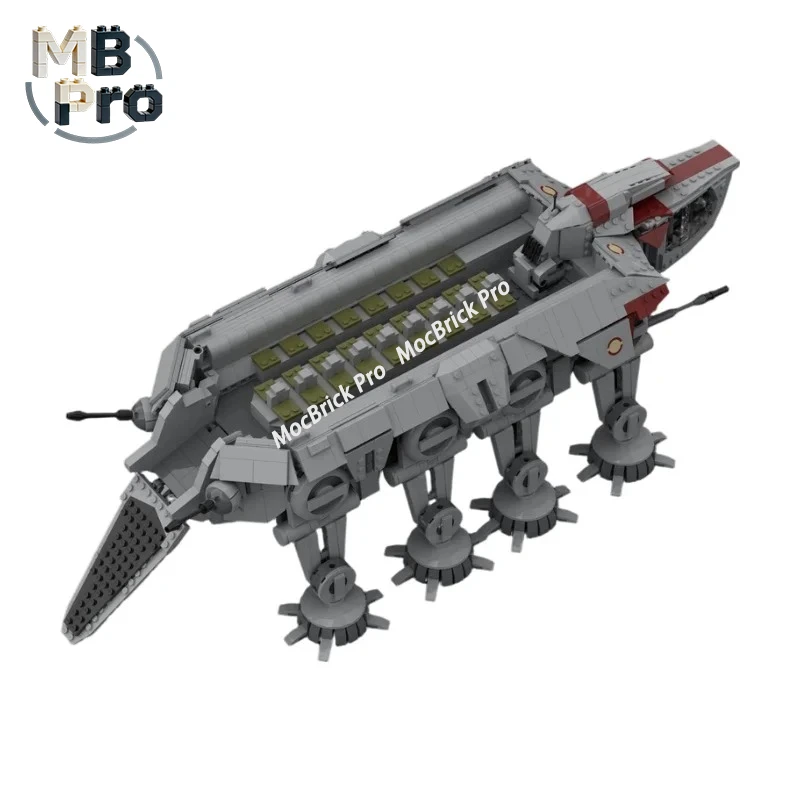 Open Platform Dual Leg Terrain Carrier Building Blocks Heavy Cargo Walking Vehicle MOC Bricks Collectible Decor Gift