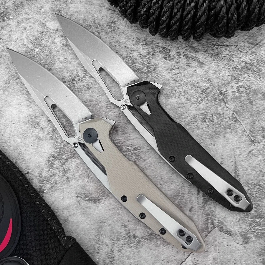 Z 0990 سكين جيب مدمج مع D2 شفرة 420 مقبض فولاذي + G10 قبضة التخييم في الهواء الطلق بقاء EDC الهروب أداة هدايا الرجال