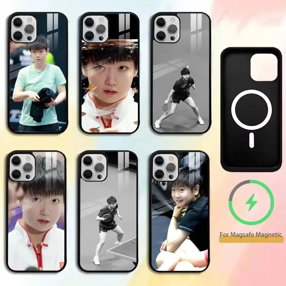 

Sun Yingsha-Table tennis player Phone Case For iPhone17,16,15,14,13,12,11 Plus,Pro Magnetic For Magsafe Wireless Charging