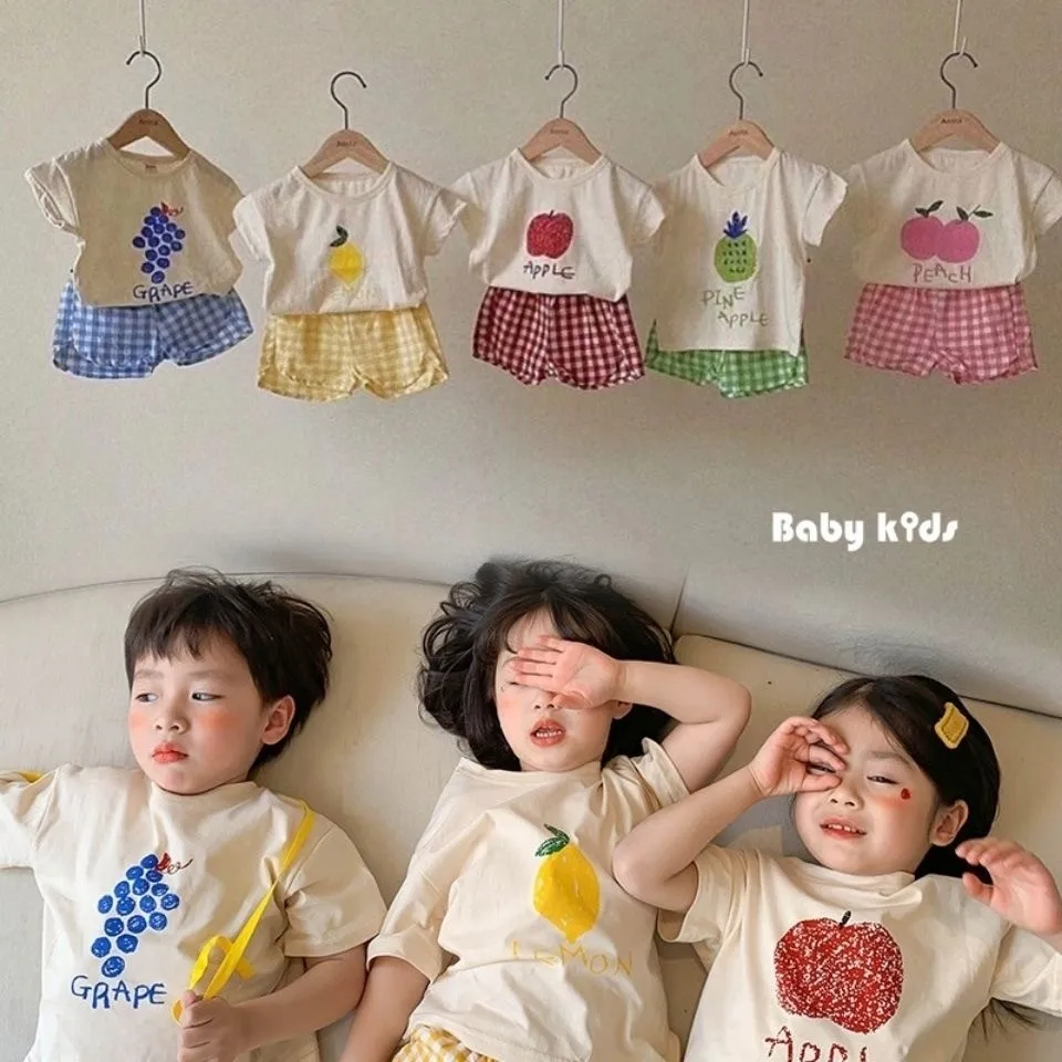 Toddler Baby Girl Clothing Sets Tshirts Pants Suit Kids Short Sleeve For Summer Outfits Baby Children Costume Girls 0-6 Pajamas