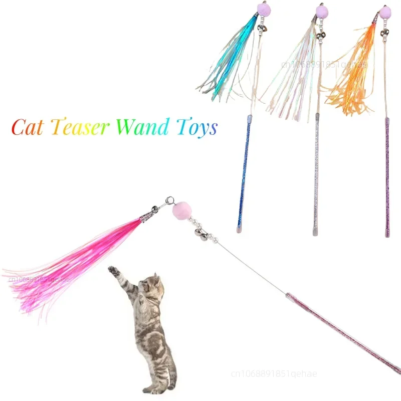 

Cat Toy Feather Cats Stick Ball Cat Toys Interactive Bite-resistant Toys for Cats Training Teaser Wand Kitten Toy Pet Supplies