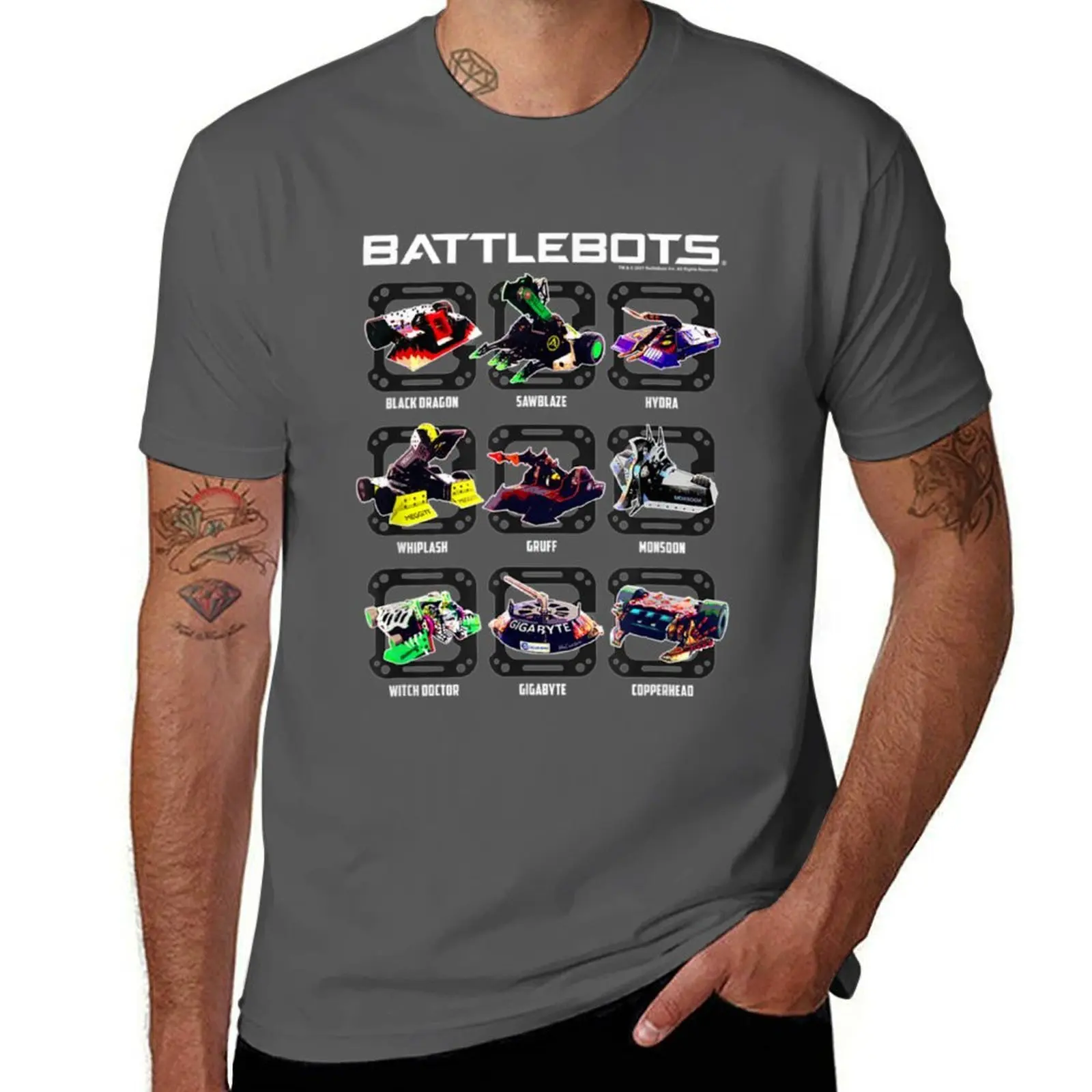 

Box Robot BattleBots Group Photo Up T-Shirt Basic Regular Fit Casual T-Shirt