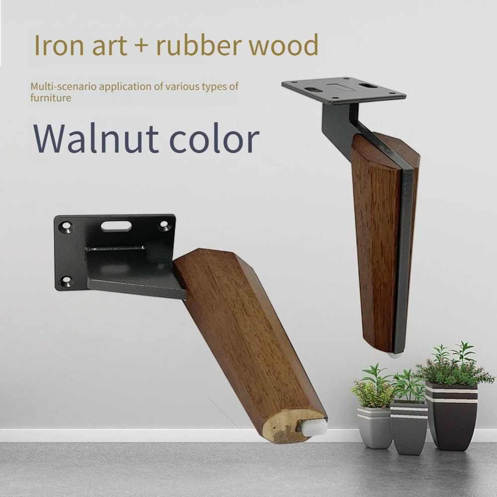 15cm Knife-Edge Solid Wood Sofa Legs, TV Cabinet Metal Base, Solid Entryway Cabinet Dining Sideboard Support Legs