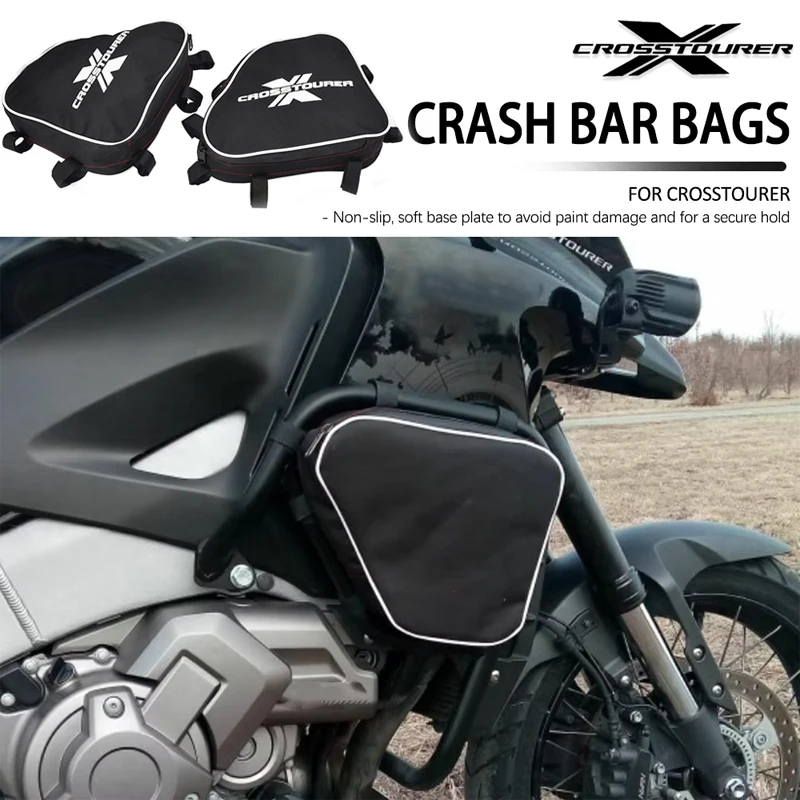 

1 Pair Motorcycle Crash Bars Bag For Honda Crosstourer VFR1200X Waterproof Frame Bags Travel Storage Pack Accessory Tool Pouch