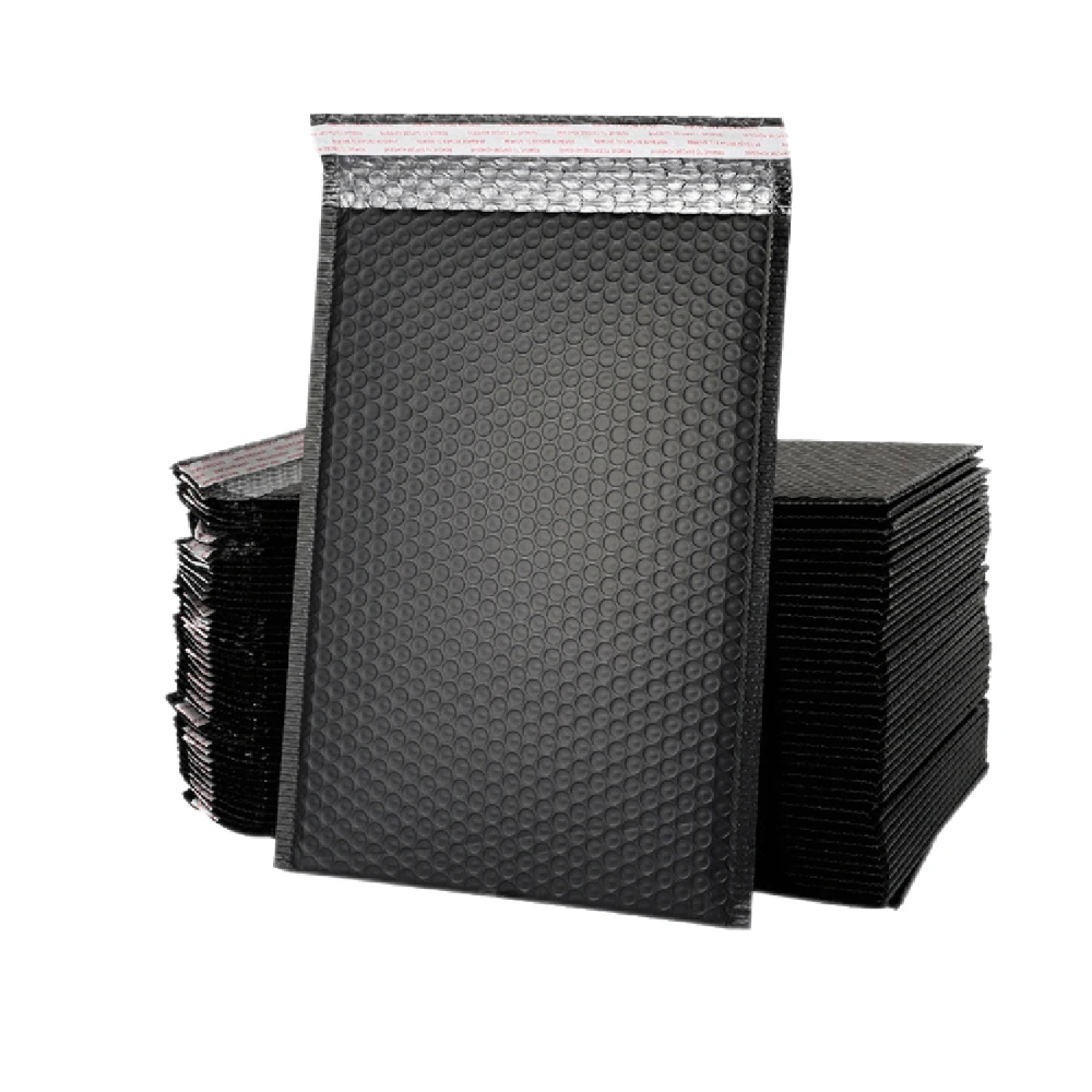 50 STKS Zwarte Bubble Enveloppen Tas Waterdichte Foam Bubble Mailers Express Verzending Envelop Zakken Self Seal Verpakking Organizer Bag
