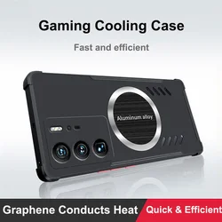 For ZTE Axon 40 Ultra Case 5G Axon 40 Pro Aluminum Alloy Heat Dissipation Graphene Cooling Shell For ZTE Axon 40Ultra Back Cover