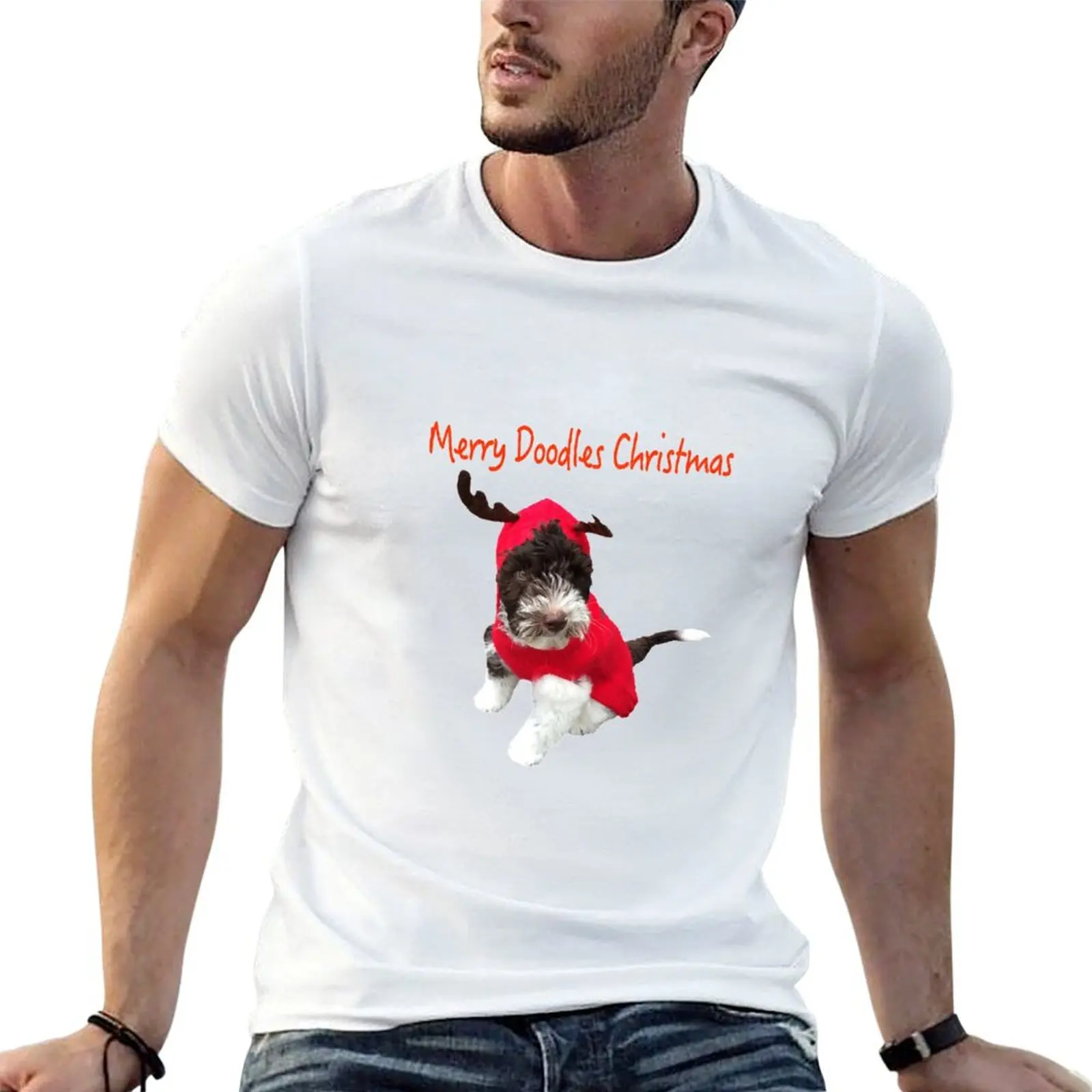 

Merry Doodles Christmas With Labradoodle T-Shirt luxury designer oversizeds anime t shirts t shirt men 100℅ cotton