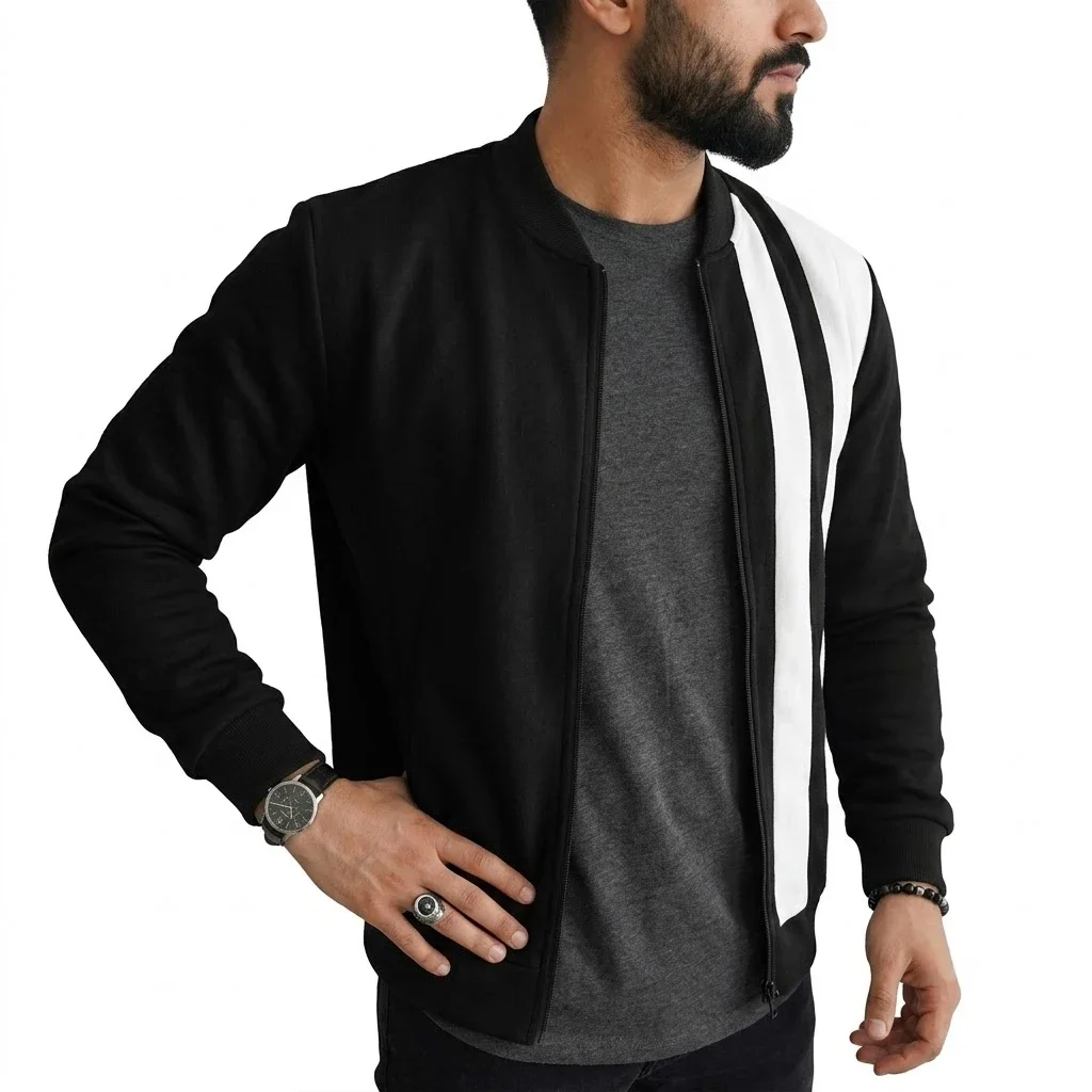 Neue Herren Colorblock Bomberjacke Langarm Vollreißverschluss Sweatshirts Lässige Sportliche Leichte Oberbekleidung Mantel Streetwear Oberteile – Detail 5