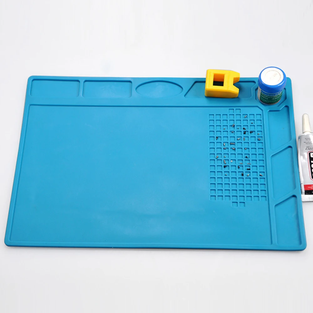 Watch Repair Mat Silicone Heat Resistant Soldering Pad Desk Platform Work Insulation Workbench for Phone PC Solder