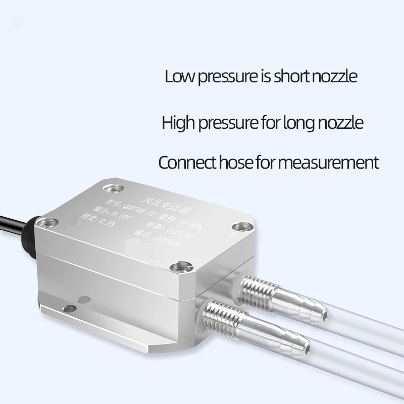 Air Gas Wind Pressure Differential Sensor Transmitter 4-20mA 0-10V 0-5V RS485 Differential Pressure Meter