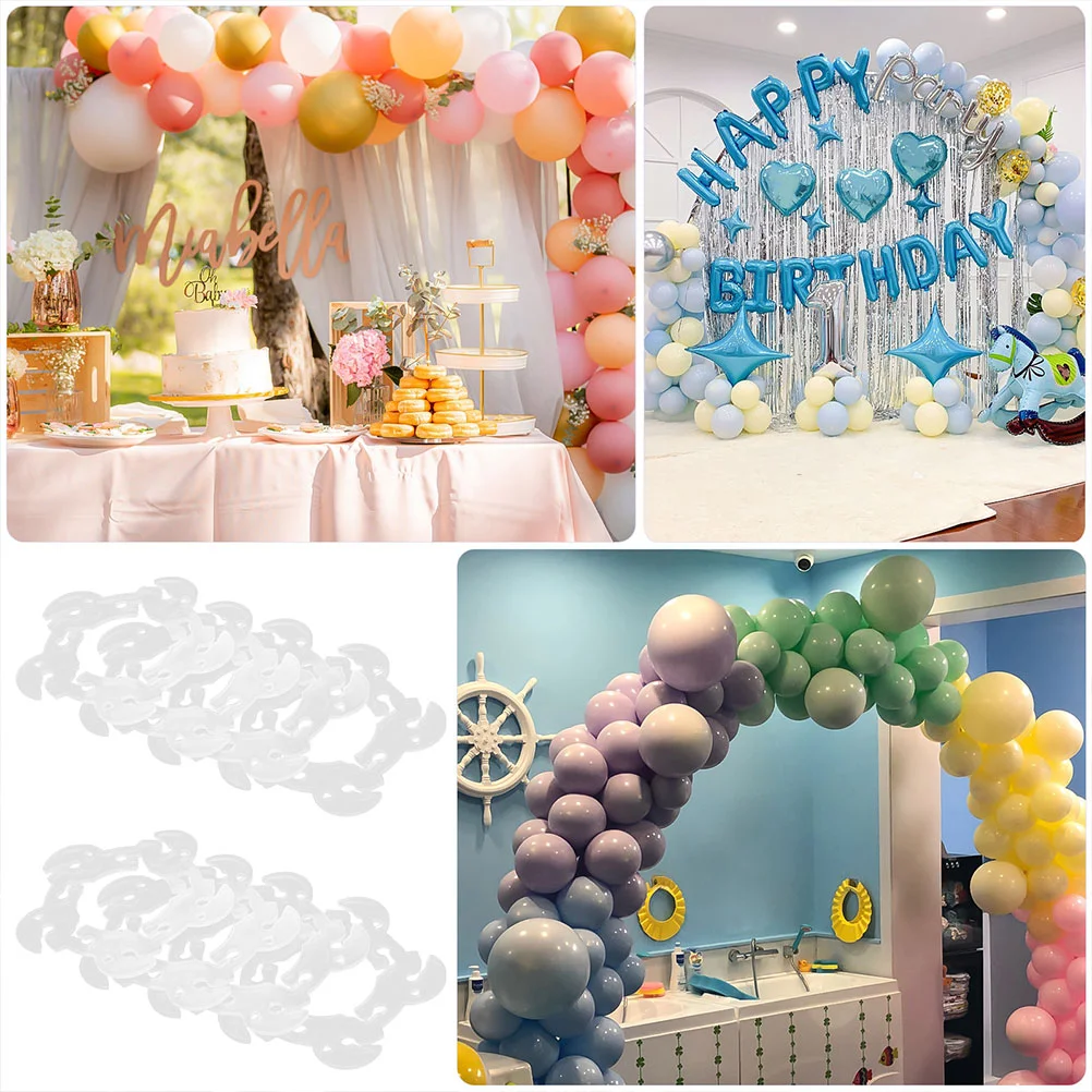 50 Pcs Balloon Arch Buckle Decorating Ideas Folder Clips Fixing for Balloons Fixed DIY Decorations Wedding Rings Plastic