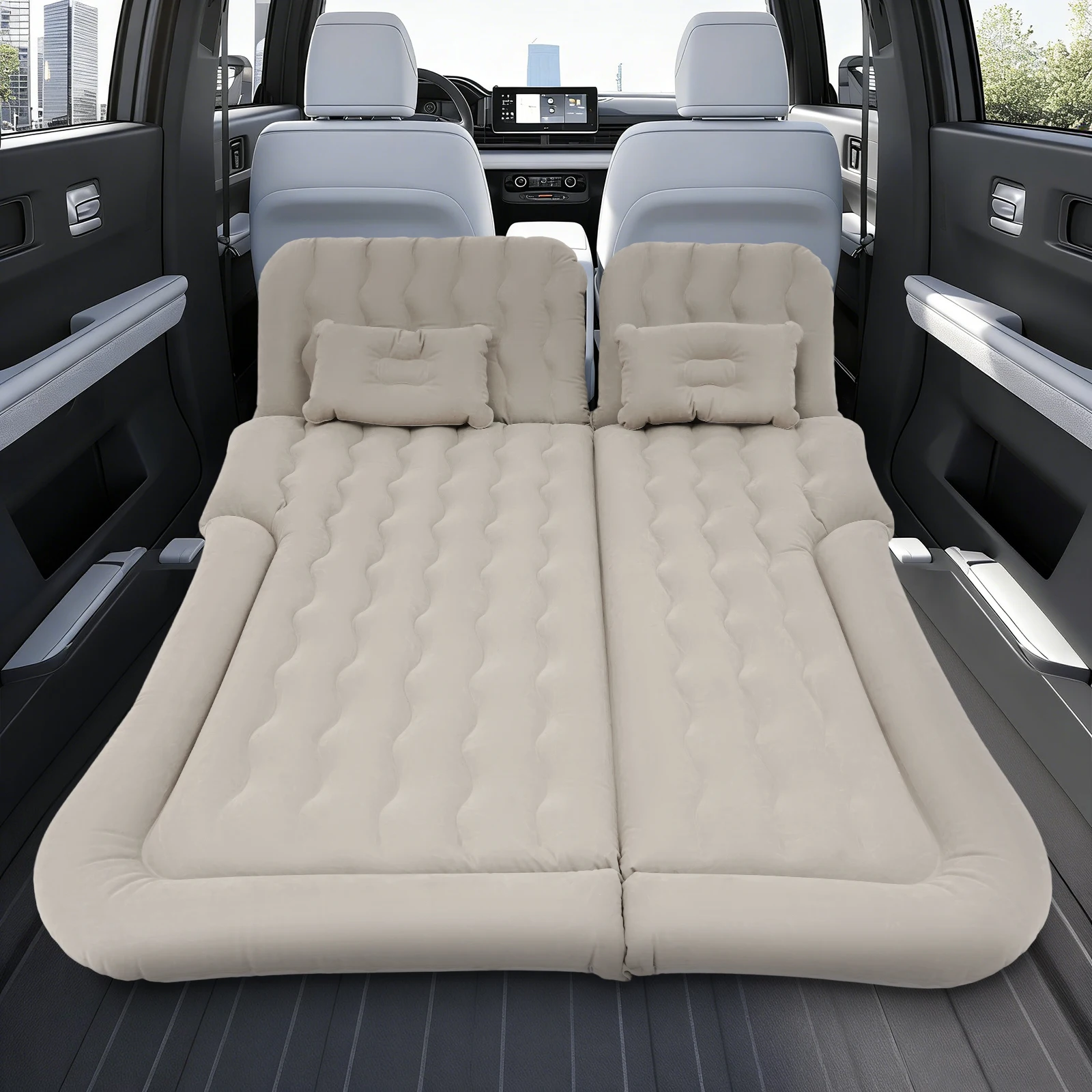 

Серый надувной матрас для автофургона, надувной матрас для внедорожника, автомобильный надувной матрас 1.74*1.26м/5.71*4.13фт, надувная кровать-матрас для автомобиля