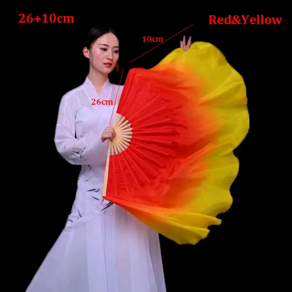 

26/31cm Bamboo Chinese Short Bellydance Fan 10/20/30cm Half Circle Silk Colorful Kids Children Bamboo Fans 10 Styles