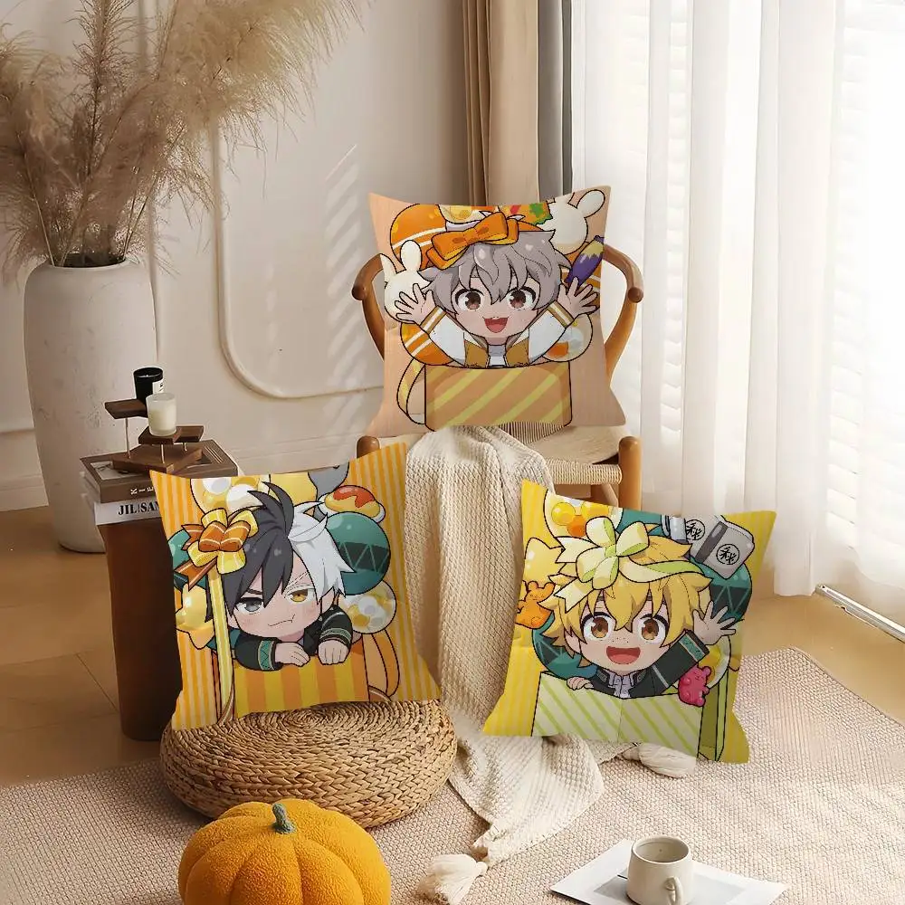 Japanese Anime Wind Breaker   Pillow Cushion Cover Pillowcase Living Room Sofa Home Decor Customized