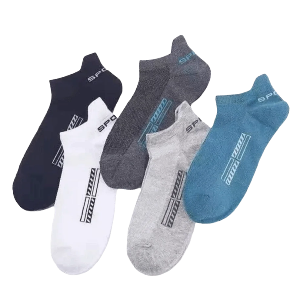 Multicolor Thin Men's Socks Breathable Comfortable Sports Socks Moisture-Wicking Short Socks Sports