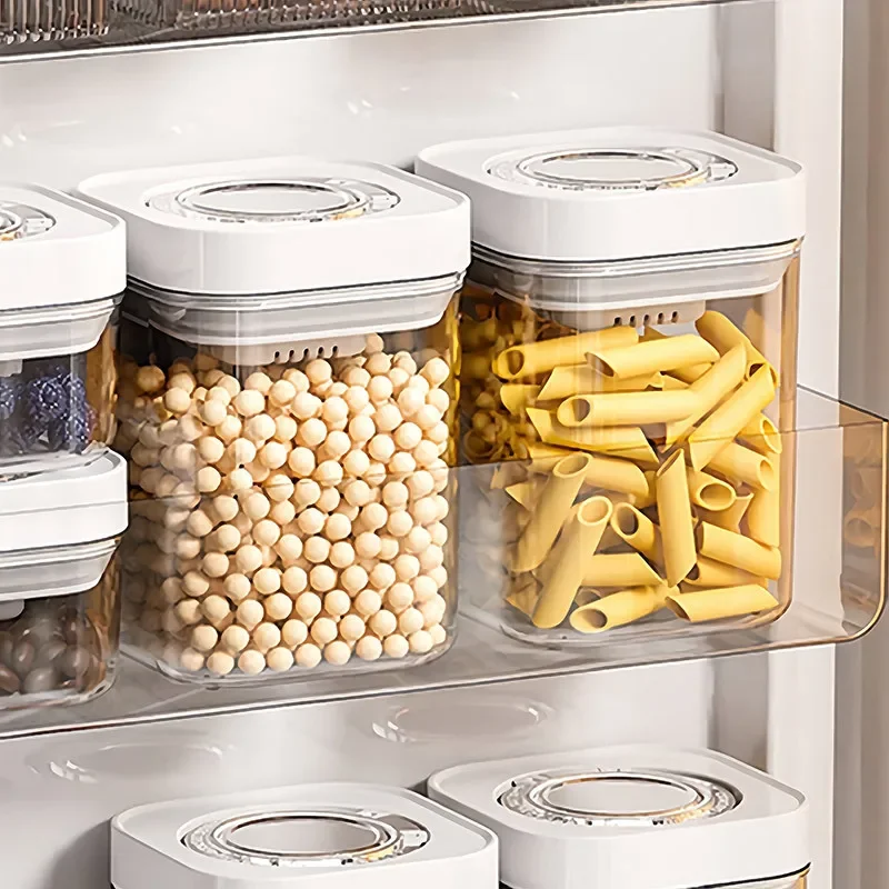 Press-type Sealed Jar Food-grade Kitchen Grain Storage Box Storage Jar Snack Nut Dry Goods Storage Jar Household Items