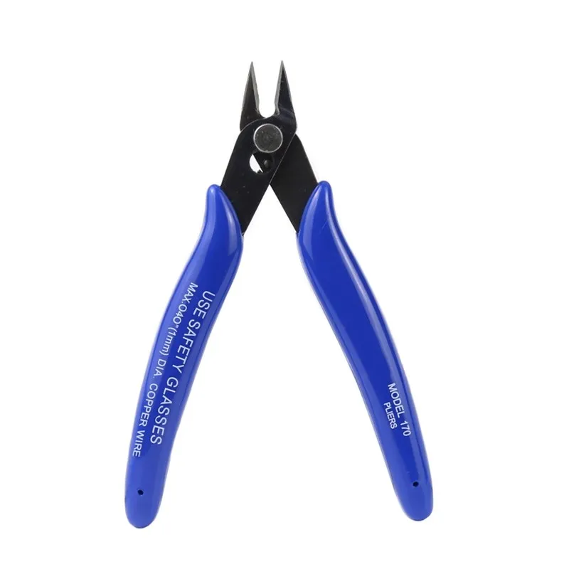 Imagem -02 - Lado Diagonal Corte Cabo Nipper Diagonal Fio Cortador Alicates Diagonal Ferramentas Manuais Mini Snips Alicate Azul Nipper Flush Faça Você Mesmo 1pc 170