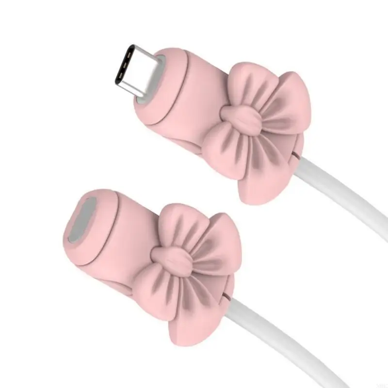 4Pieces Bend Resistant Silicone Cord Protectors Dustproof Charging Cable Protector Accessories Flexible Silicone Guards N0HC