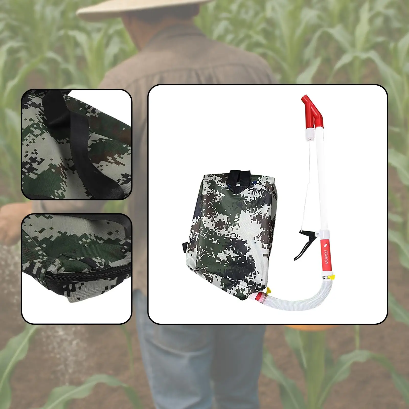 Aplicador de estranho agrícola portátil espalhador de fertilizante para agricultura de milho