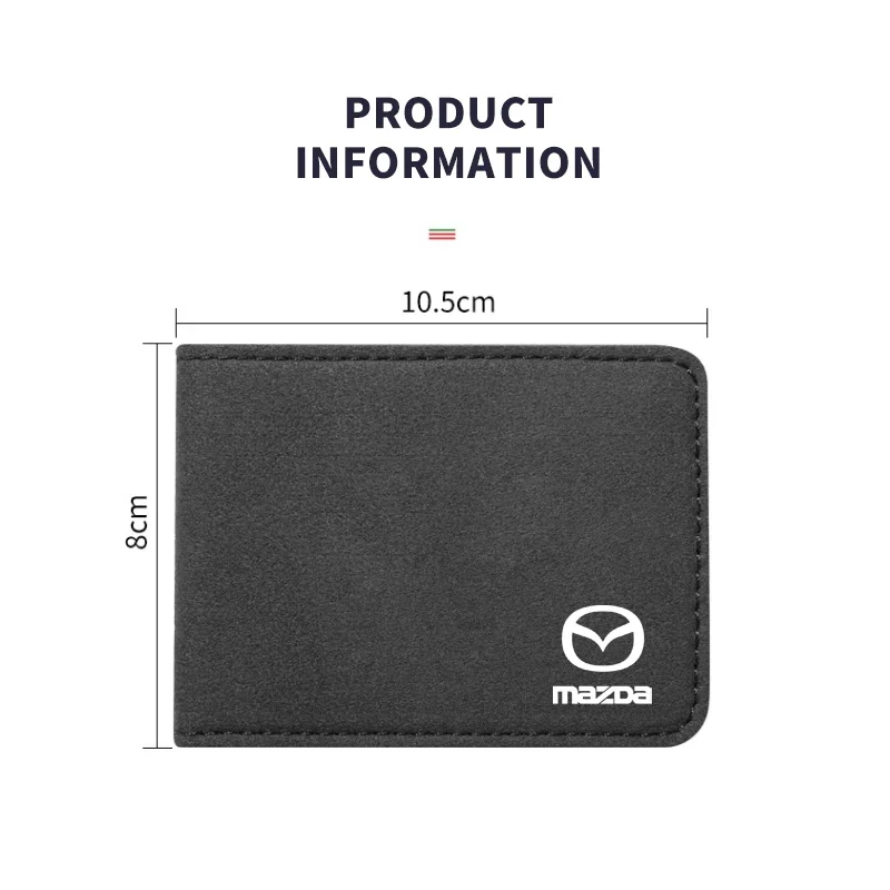 For Mazda Auto Driver License Cover Suede Anti-Fur Car Driving Documents Case Credit Card Holder For Mazda 3 6 CX3 CX-5 CX5 KE K