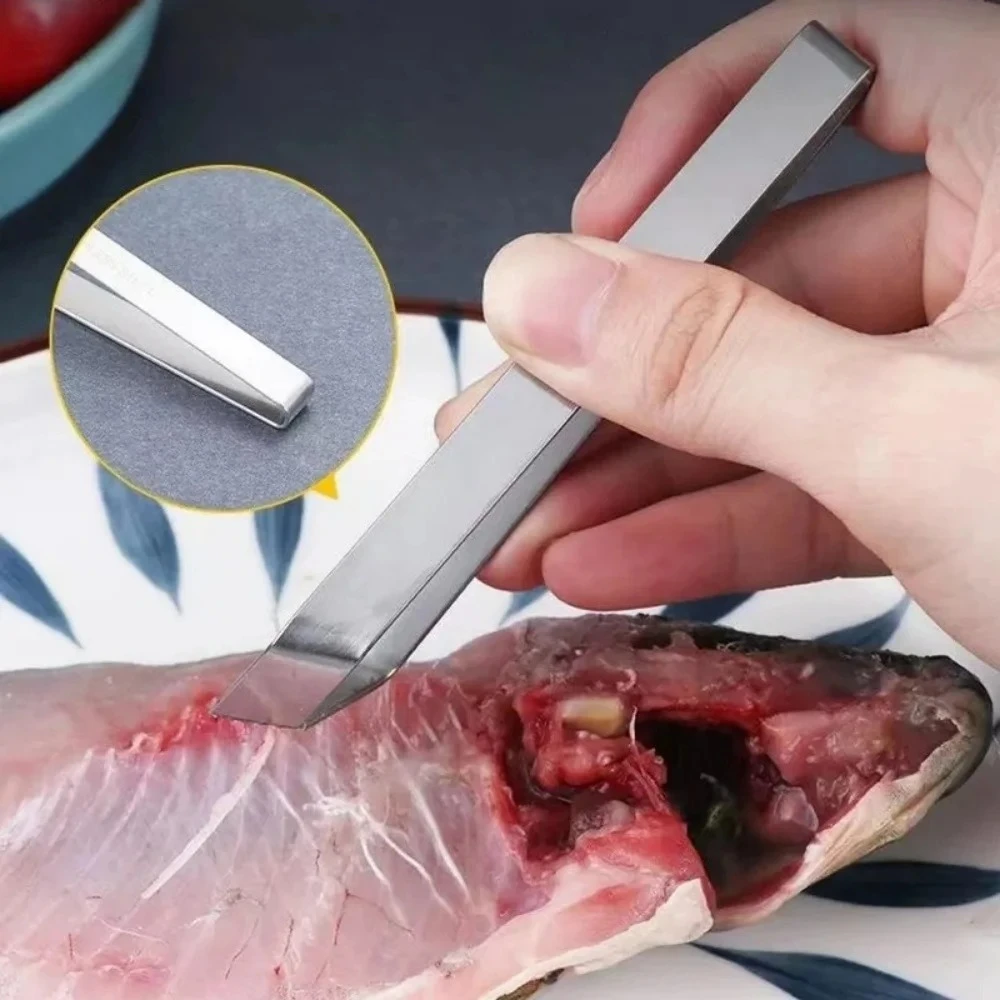 1pcs 430 Stainless Steel Fish Bone Tweezers Pincer Clip Puller Remover Tongs Fish Bone Plucking Clamp Kitchen Gadgets Tools