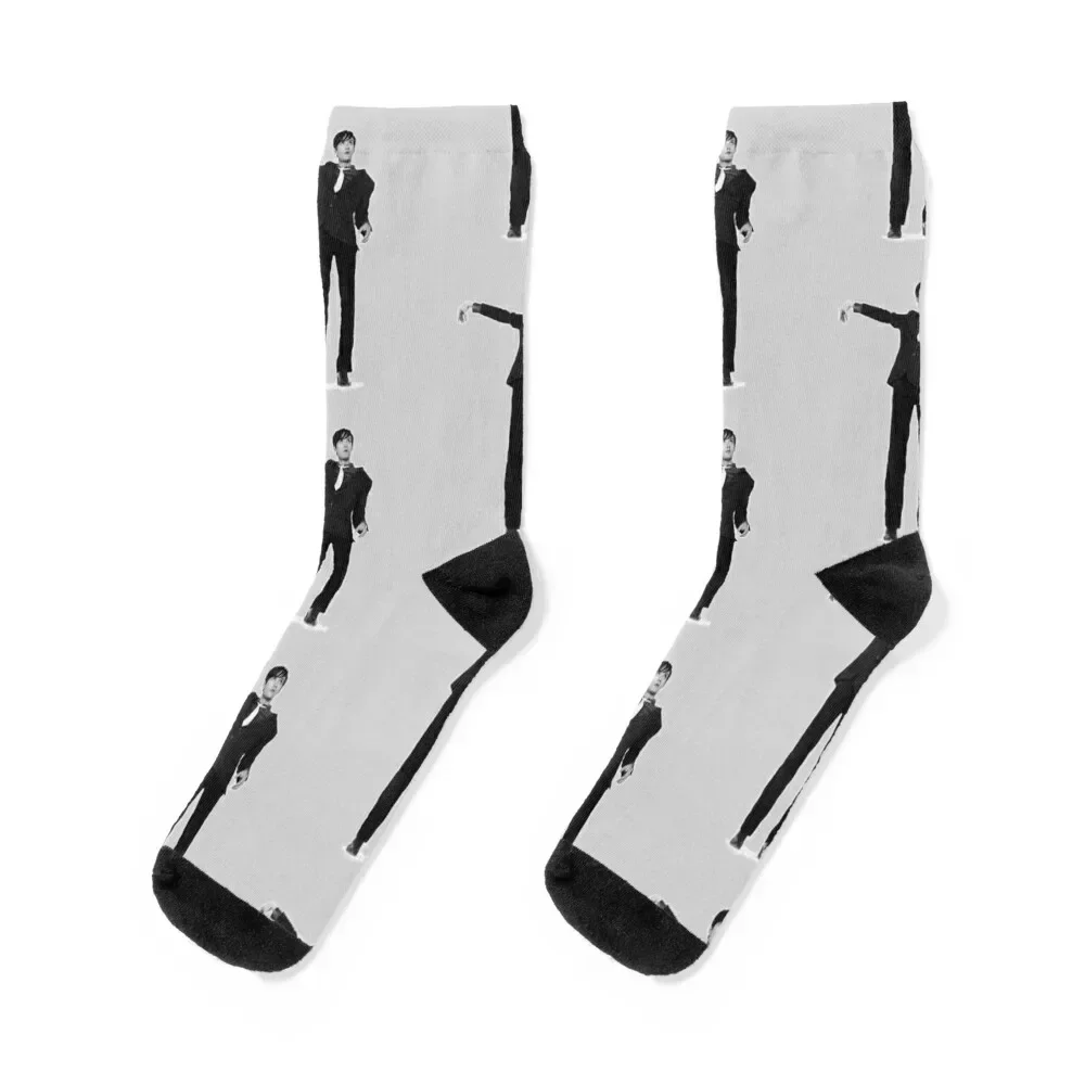 Jarvis Cocker Standing 80's Outline Artwork Clear Background Iconic Socks gym man Socks For Man Women's