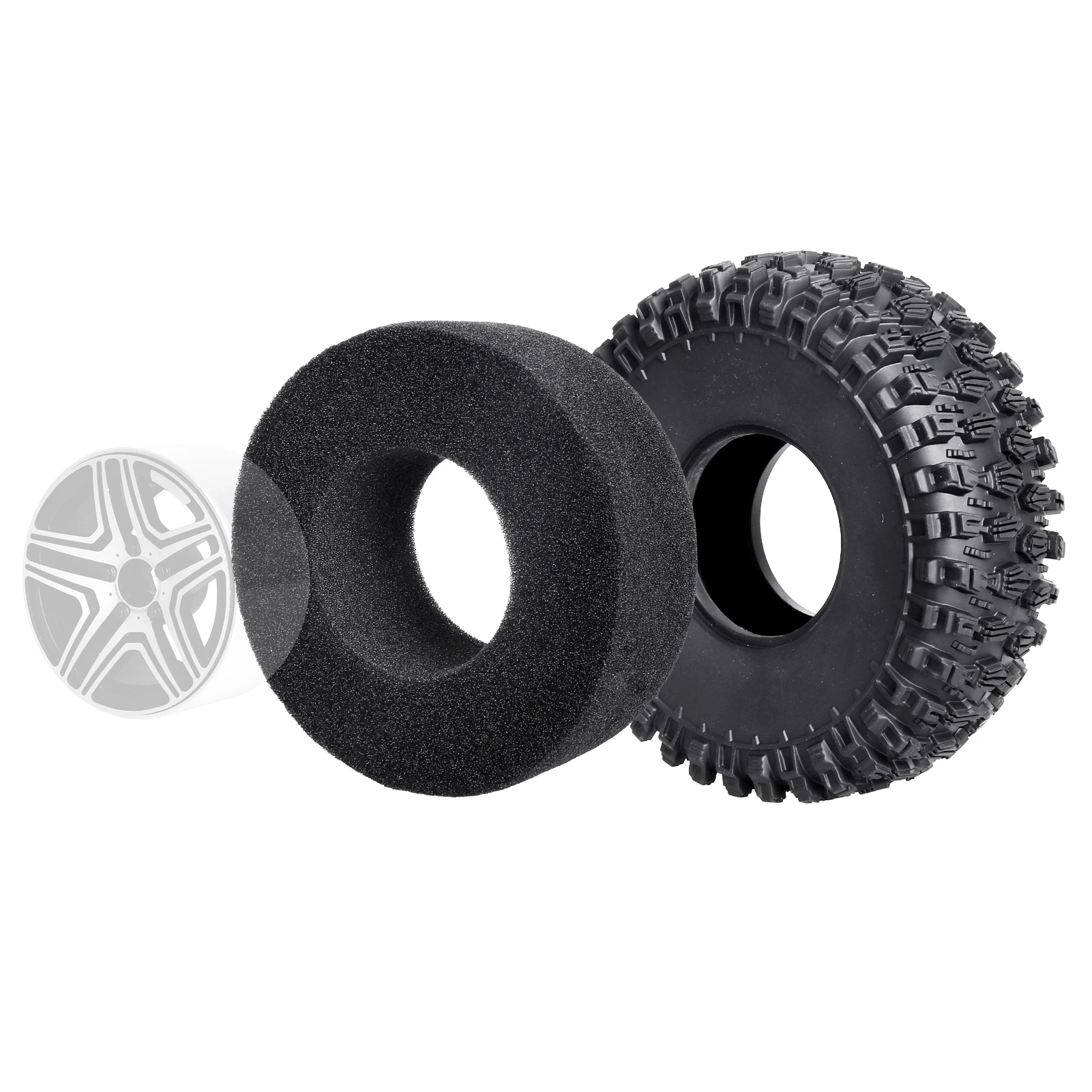 إطارات HobbyPark 4 قطع 2.2 بوصة زاحفة للتضاريس الطينية، ناعمة للغاية، ارتفاع 144 مم، لـ TRX4 Sport، Axial RBX10، Redcat Everest 10، Ry