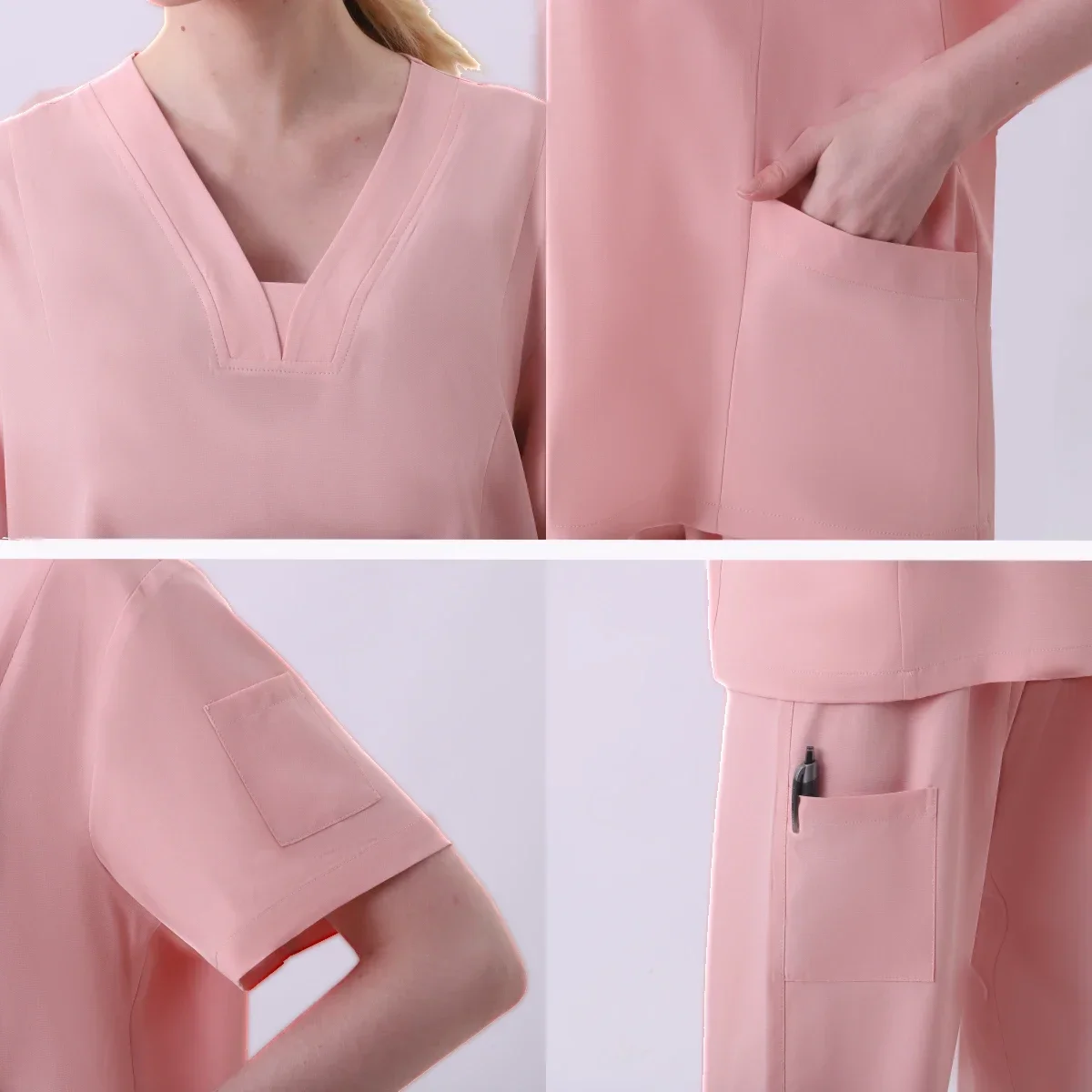 1pc Shirt Hospital Uniform Women Medical Scrubs fornitore modello medico Designer medico Medical Dental Clinic Beauty Spa