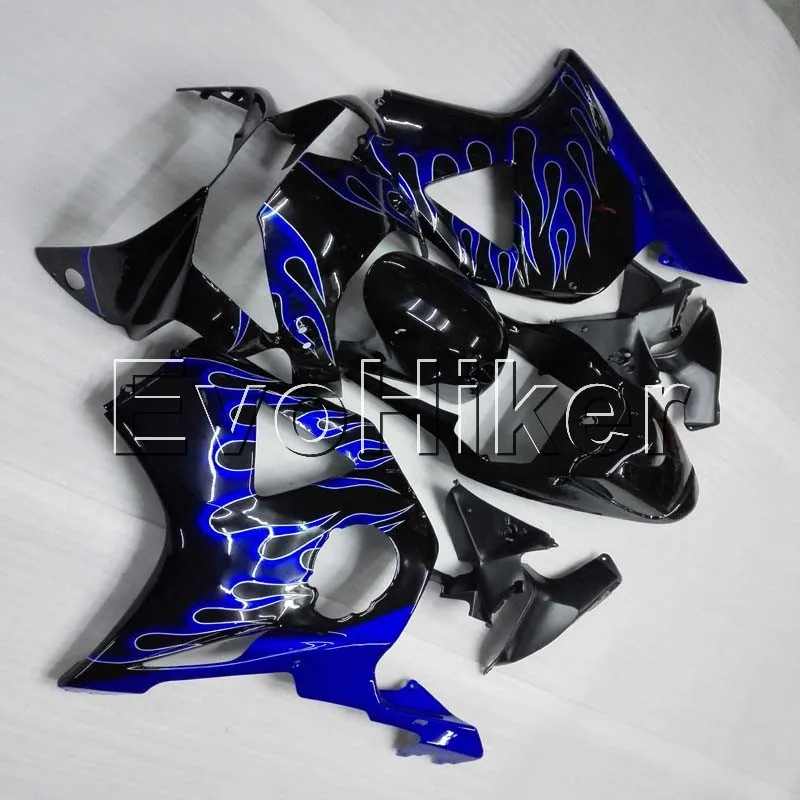 

Full fairing kits for CBR954RR 2002 2003 blue flames black CBR900RR 02 03 ABS Fairings hull Injection mold