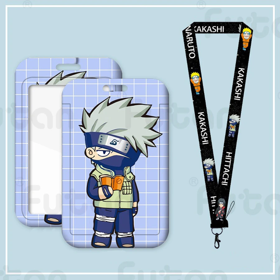 Classic Anime Characters Luffy Kakashi Naruto Lanyard Card Holder Id Bus Cover Card Set Sleeves Back To School Gift For A Friend