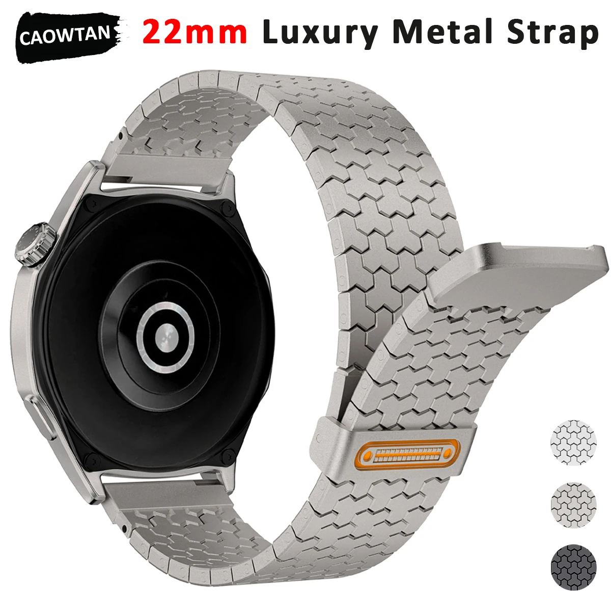 22mm Luxus Edelstahl-Armband für Huawei GT6/GT6 Pro GT5/GT5 Pro 46mm Magnetisches Correa-Armband für Huawei Watch GT Runner 2
