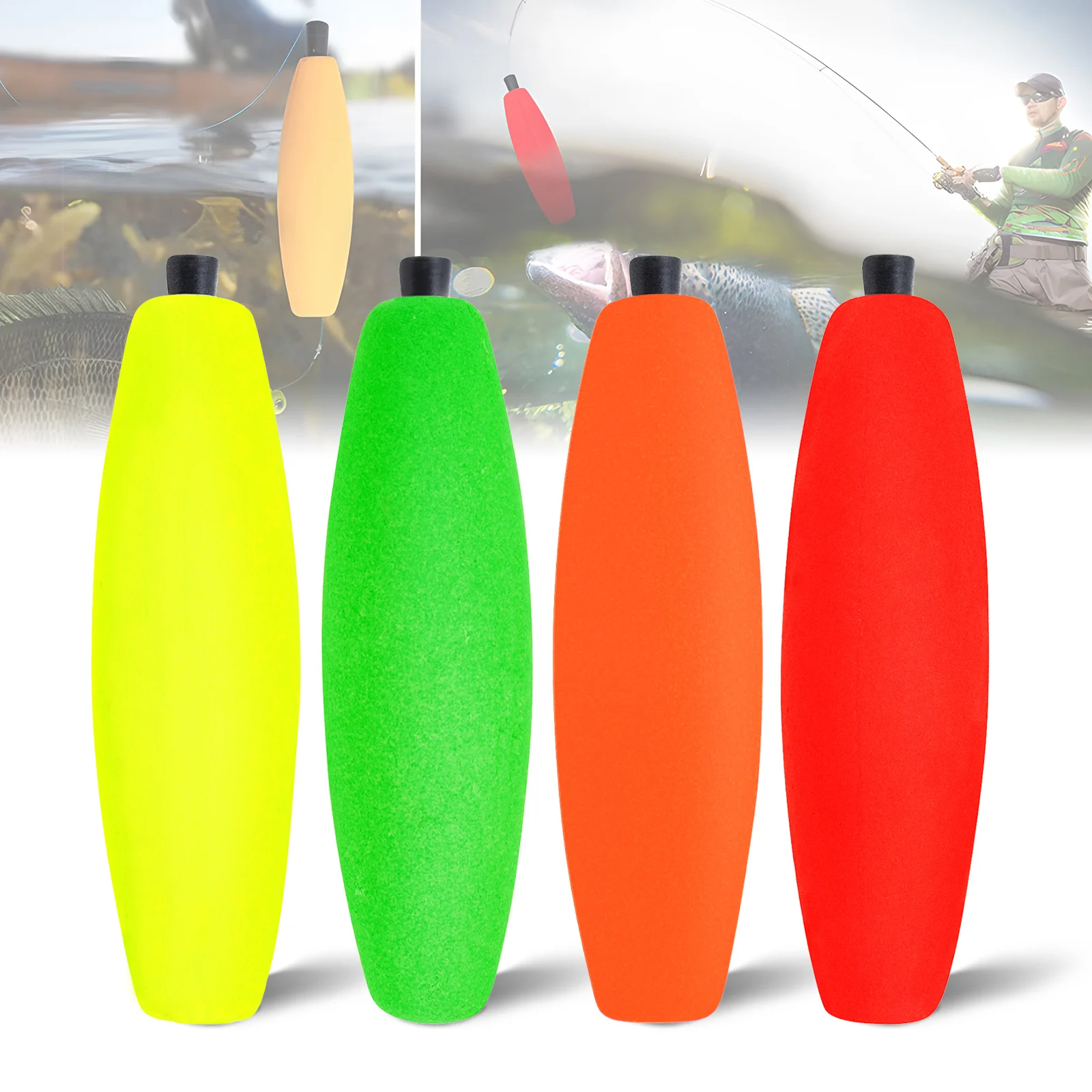 

1pc Colorful Oval Hard Foam Fishing Bobber Float Strong Buoyancy Fishing Peg Floats for Catfish