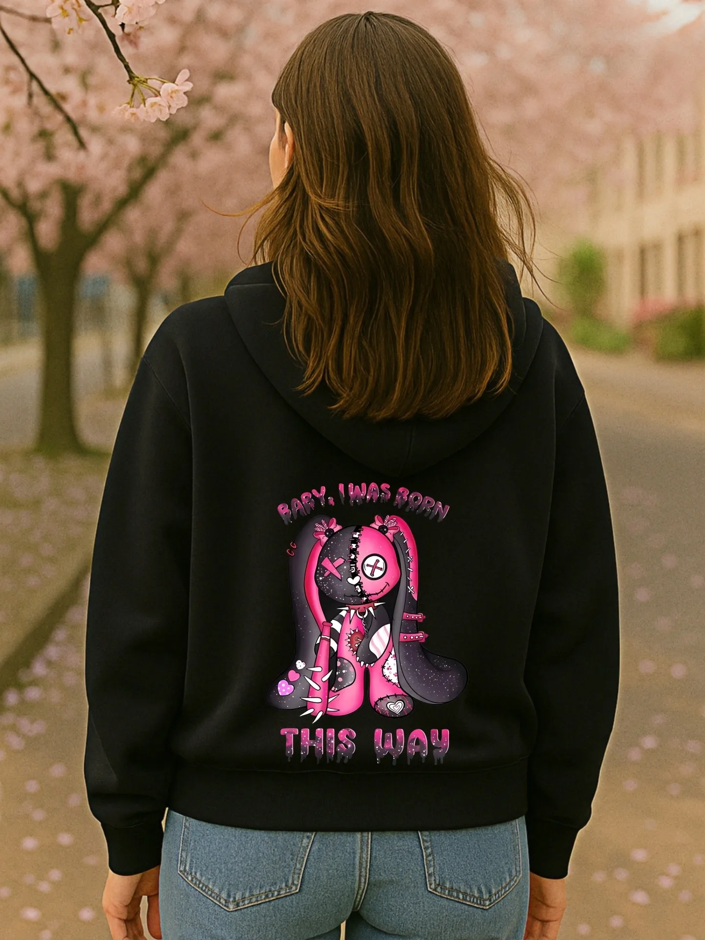 Grafik-Hoodie für Damen, Cartoon-Druck, Y2K-Stil, weicher Stoff, lässige Alltagskleidung, für Teenager