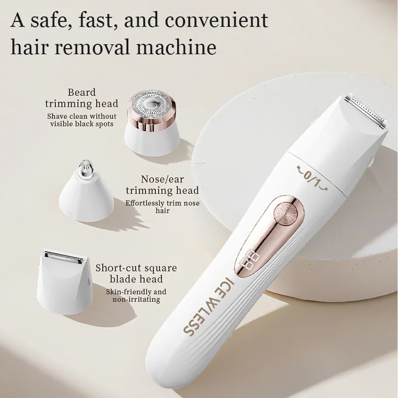 

Многофункциональная бритва, зарядка через USB с цифровым дисплеем, устройство для удаления волос подмышками, женский триммер для бровей и носа