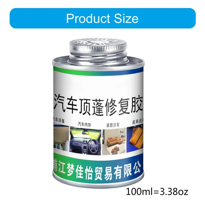 2025 3.38oz forro do telhado do carro multifuncional dentro do telhado reparação cola líquida 100ml forro do telhado do