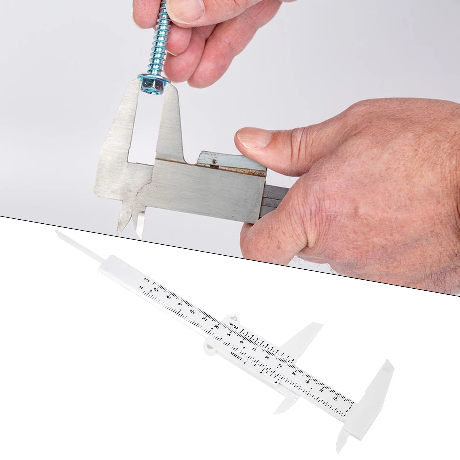 1Pc 0-150mm Vernier Calipers Plastic School Exhibition Gift Precision Measuring Instrument For Measuring Depth Height Diameter