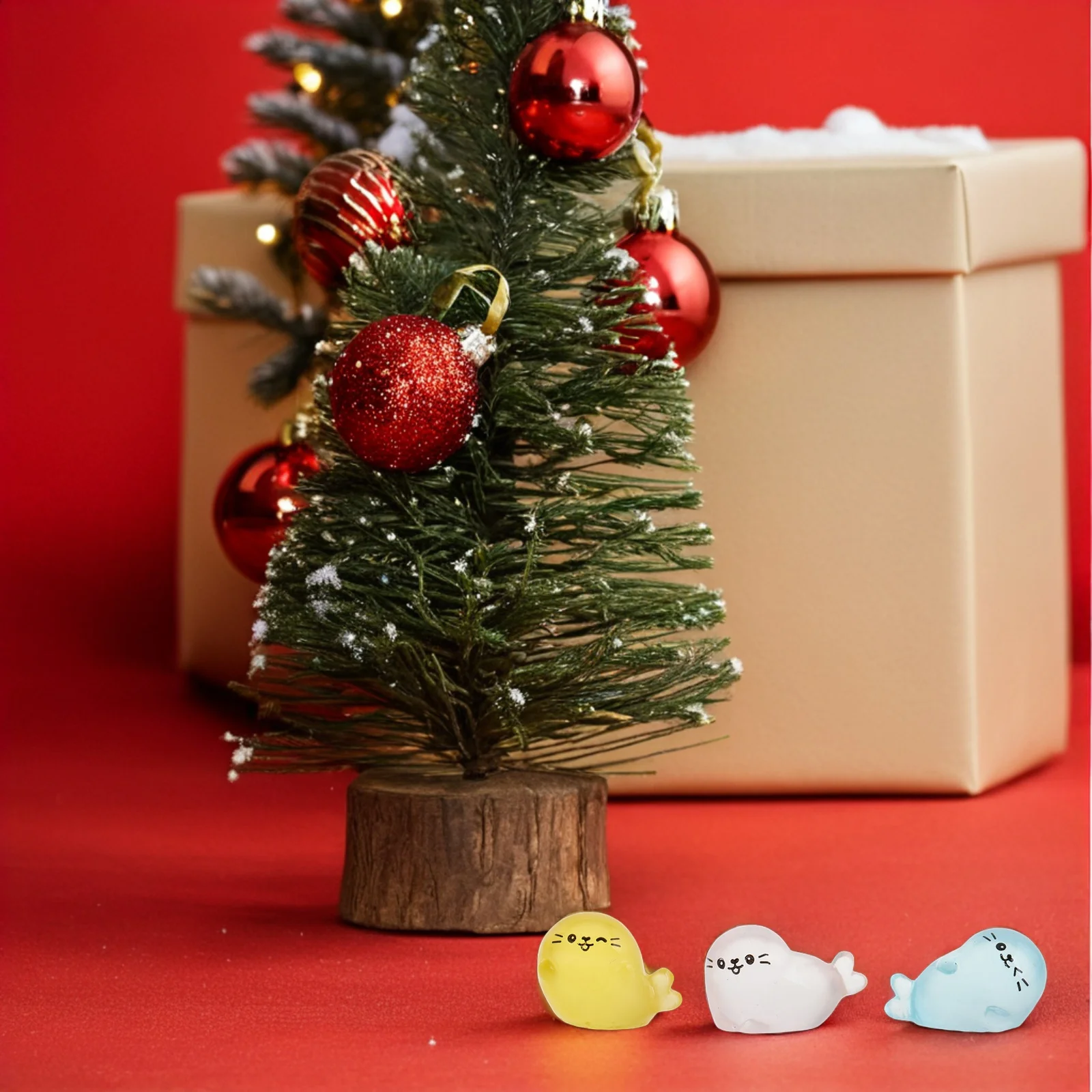 

6Pcs Miniature Resin Seal Micro Landscape Accessories Cute Marine Seal for Fairy Garden Terrarium Desktop Decor