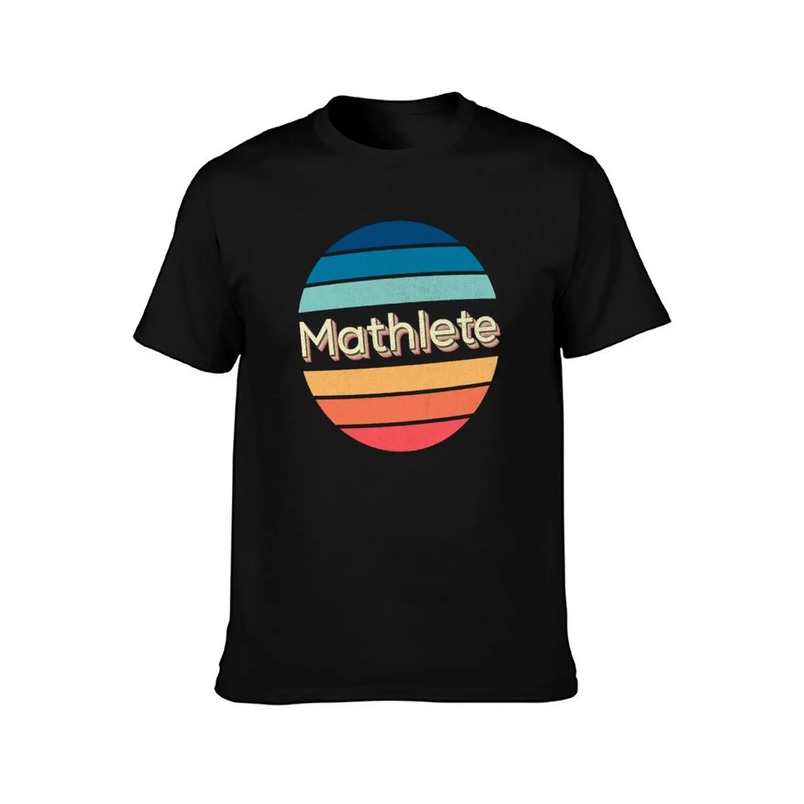 Mathlete. Vintage sunset. T-Shirt Plus Size Workout Short Sleeve Top T-Shirt