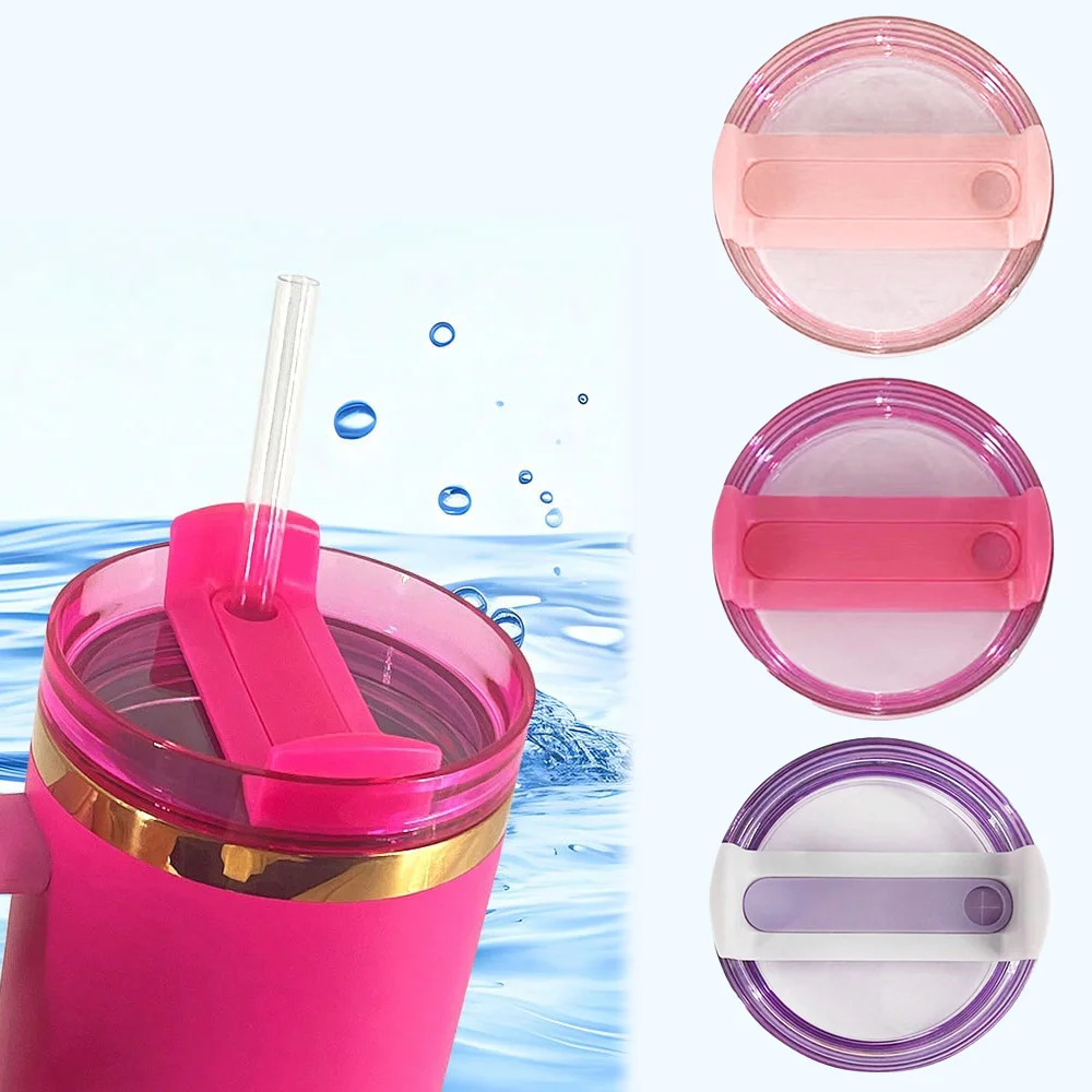 40oz Tumbler Lid for Stanley, Spill Proof Splash Resistant Tumbler Covers,Replacement cover for Stanley Cup Accessory, Clear Spi