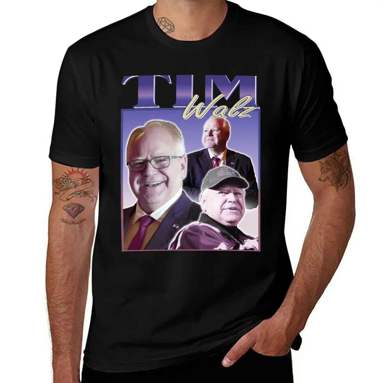 

Tim Walz Vintage T-Shirt oversized cotton man t-shirts Louboutins anime shirts men