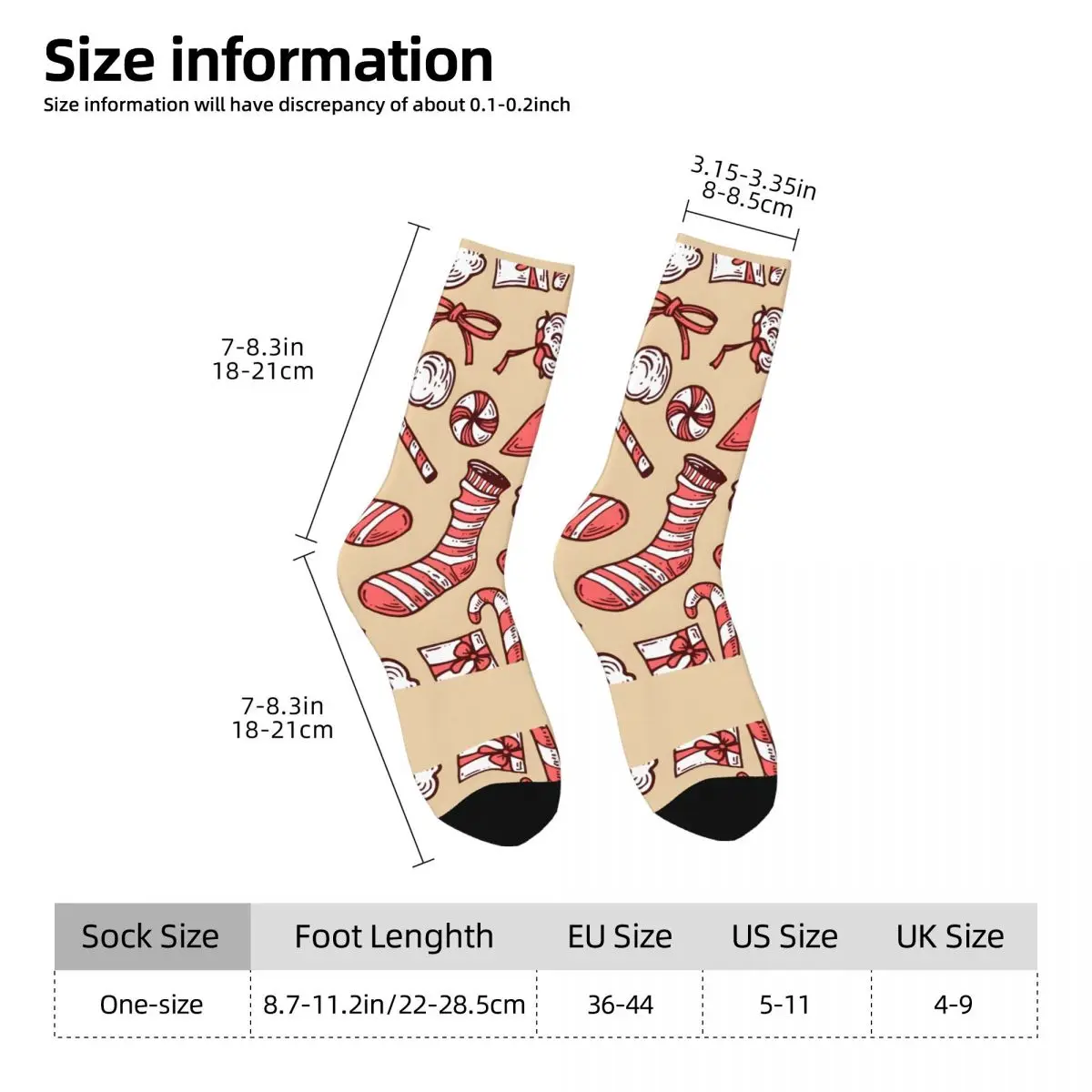 Christmas Pattern - Men Women Kids Men's Socks Vintage Harajuku Street Style Novelty Seamless Crew Sock