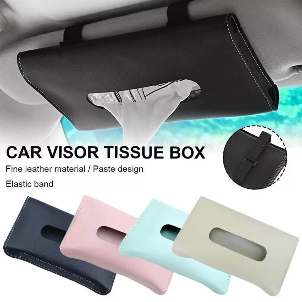 Car Cartoon Tissue Box Hanging Sun Visor Sunroof Drawer Box Creative Car With Tissue Box 2025 New Hot Sale