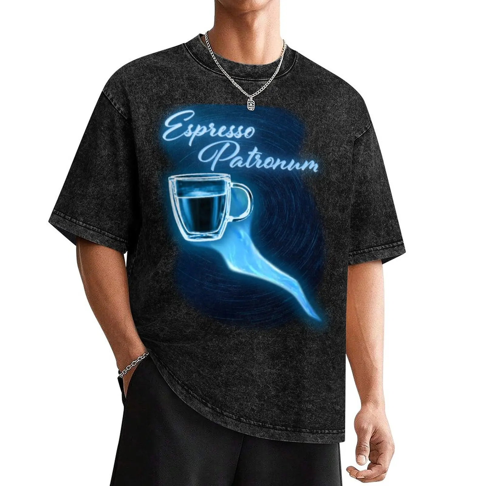 Espresso Patronum T-Shirt kawaii clothes anime stuff Clothing plain white t shirts men