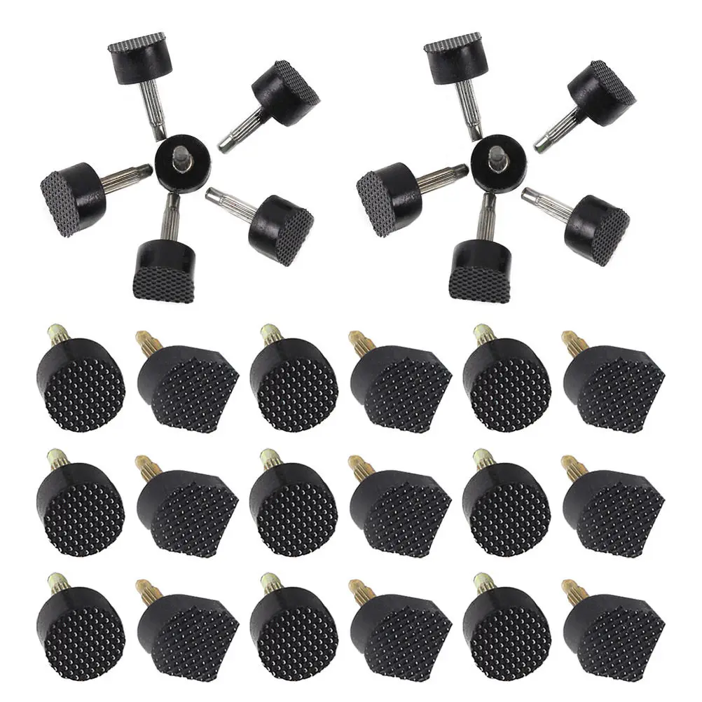 30Pairs Shoe Heel Tips Replacement Dowels for Boots High Durability Tpu Iron 5 Assorted Sizes 1.8cm Metal Tip Comfort