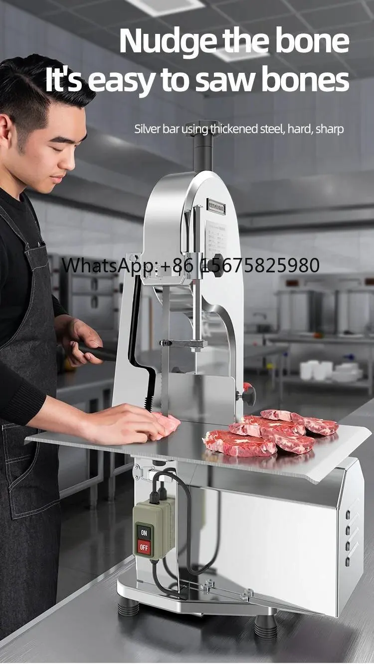 Commercial Electric B one Saw Machine, Stainless Steel Frozen Meat Processing Equipment